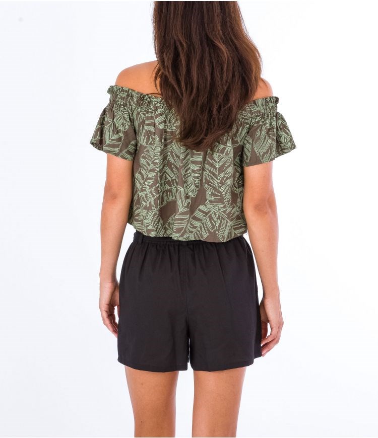Hurley Shorts Tessa Paperbag Caviar | 7869321-NM