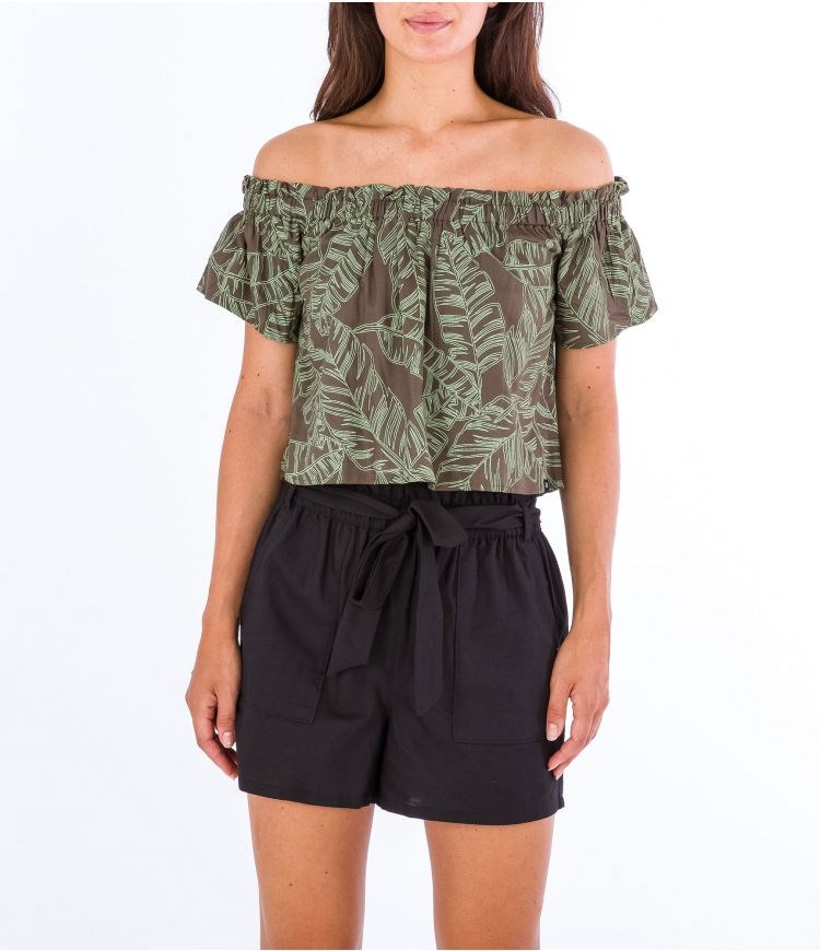 Hurley Shorts Tessa Paperbag Caviar | 7869321-NM